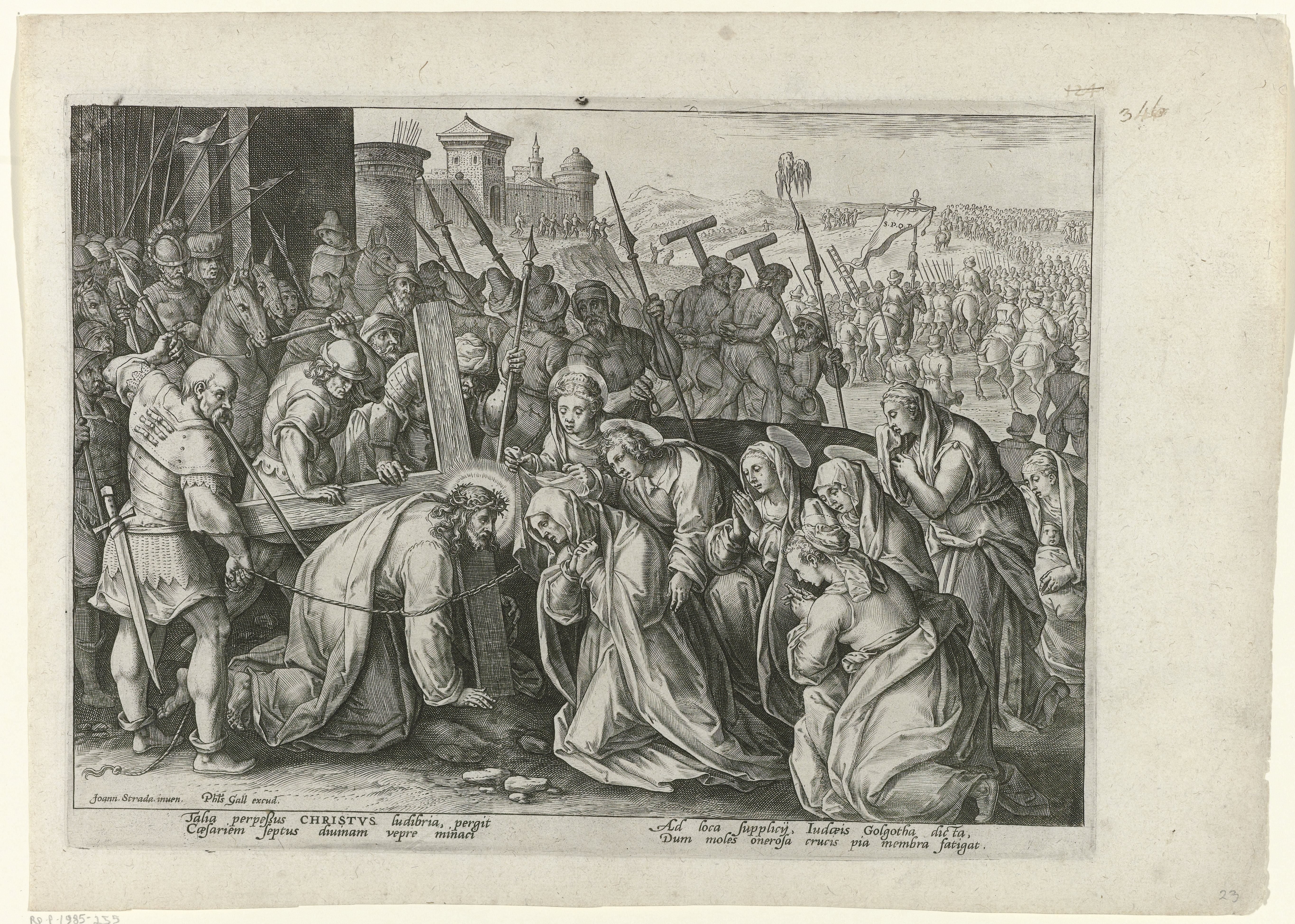 Mirakel van de zweetdoek van Veronica by Jan Collaert (II)
