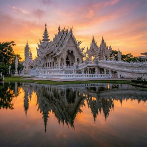 Mirror Reflection at Sunset