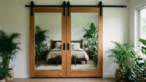Mirrored Barn Door
