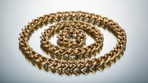 Mirrored Gold Spiral