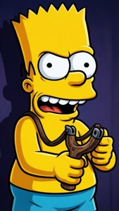Mischievous Slingshot Bart
