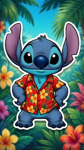 Mischievous Stitch Sticker