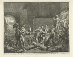 Mishandeling van een bruid door Spaanse soldaten tijdens de Spaanse Furie te Antwerpen, 1576