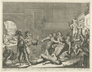 Mishandeling van een bruid door Spaanse soldaten tijdens de Spaanse Furie te Antwerpen, 1576