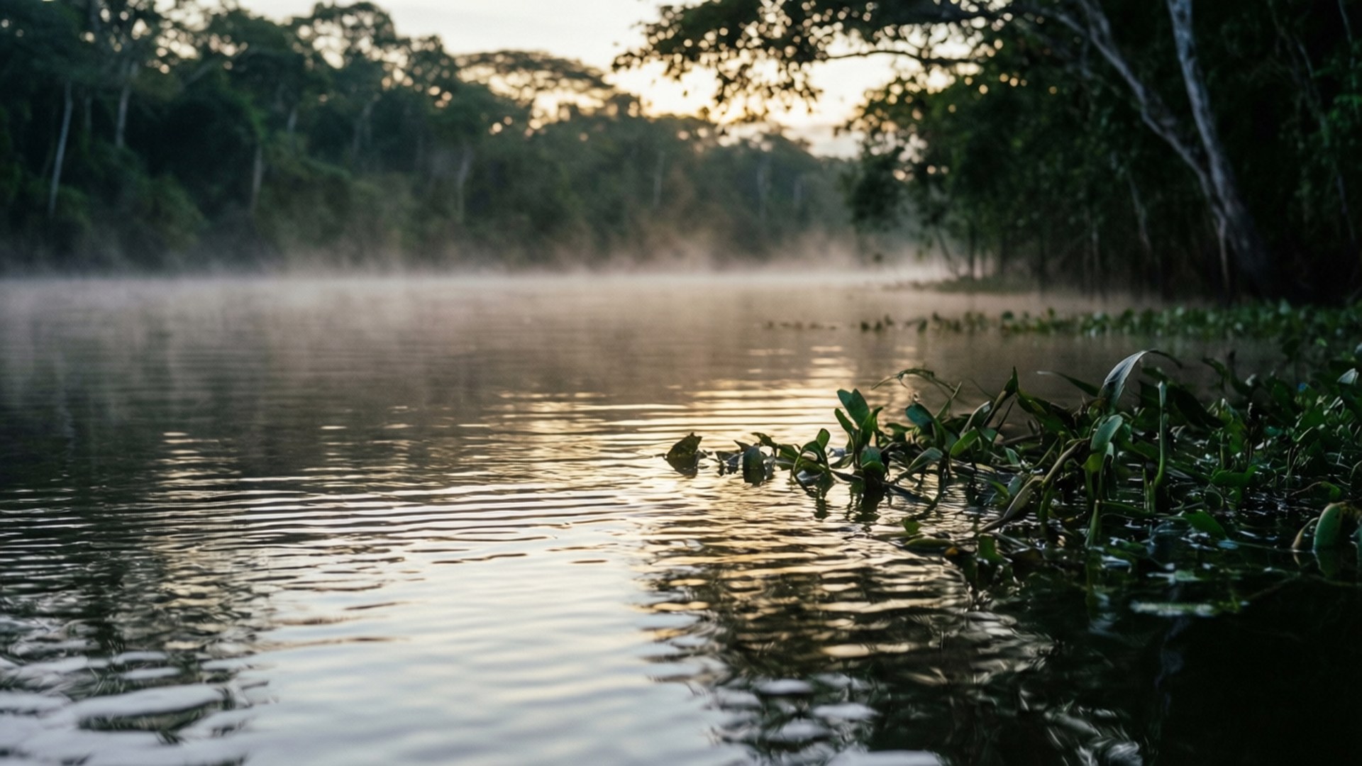Mist and Morning Ripples by Wallpapers.art Studio
