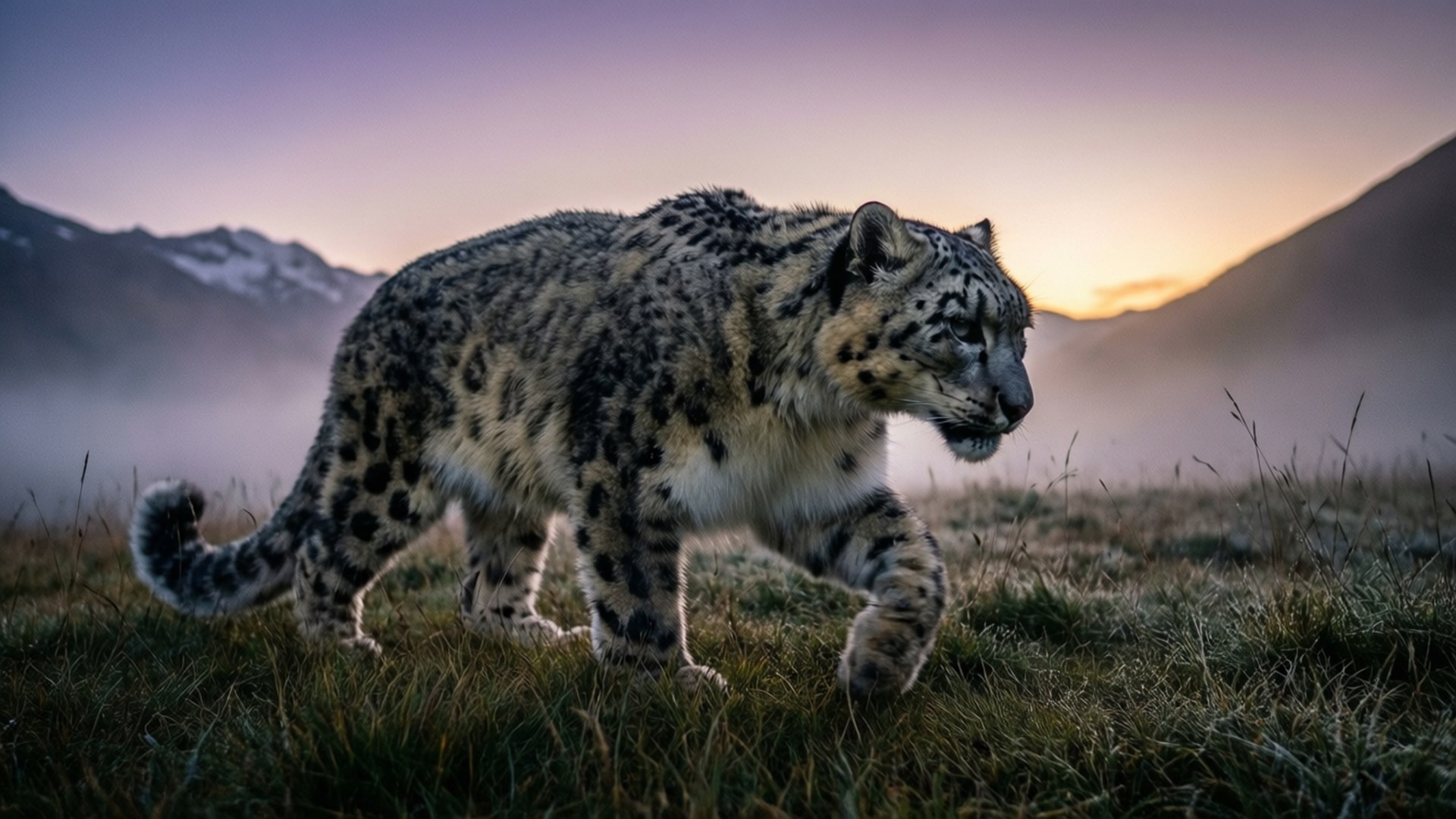 Misty Alpine Dawn Walk by Wallpapers.art Studio