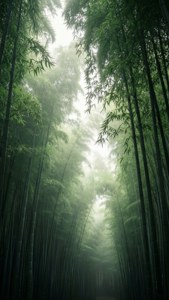 Misty Bamboo Forest