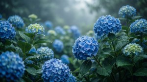 Misty Blue Hydrangeas