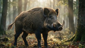 Misty Forest Boar