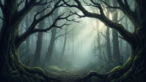Misty Forest Branches