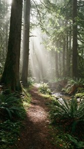 Misty Forest Path