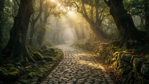 Misty Forest Path