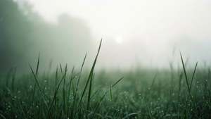 Misty Grass Morning