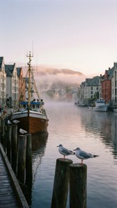 Misty Harbour Dawn