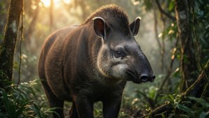 Misty Jungle Tapir Dawn