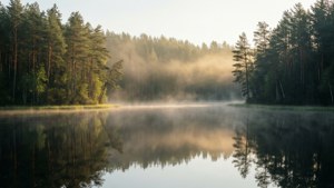 Misty Lake Dawn