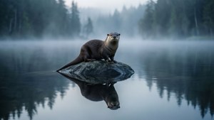 Misty Lake Otter