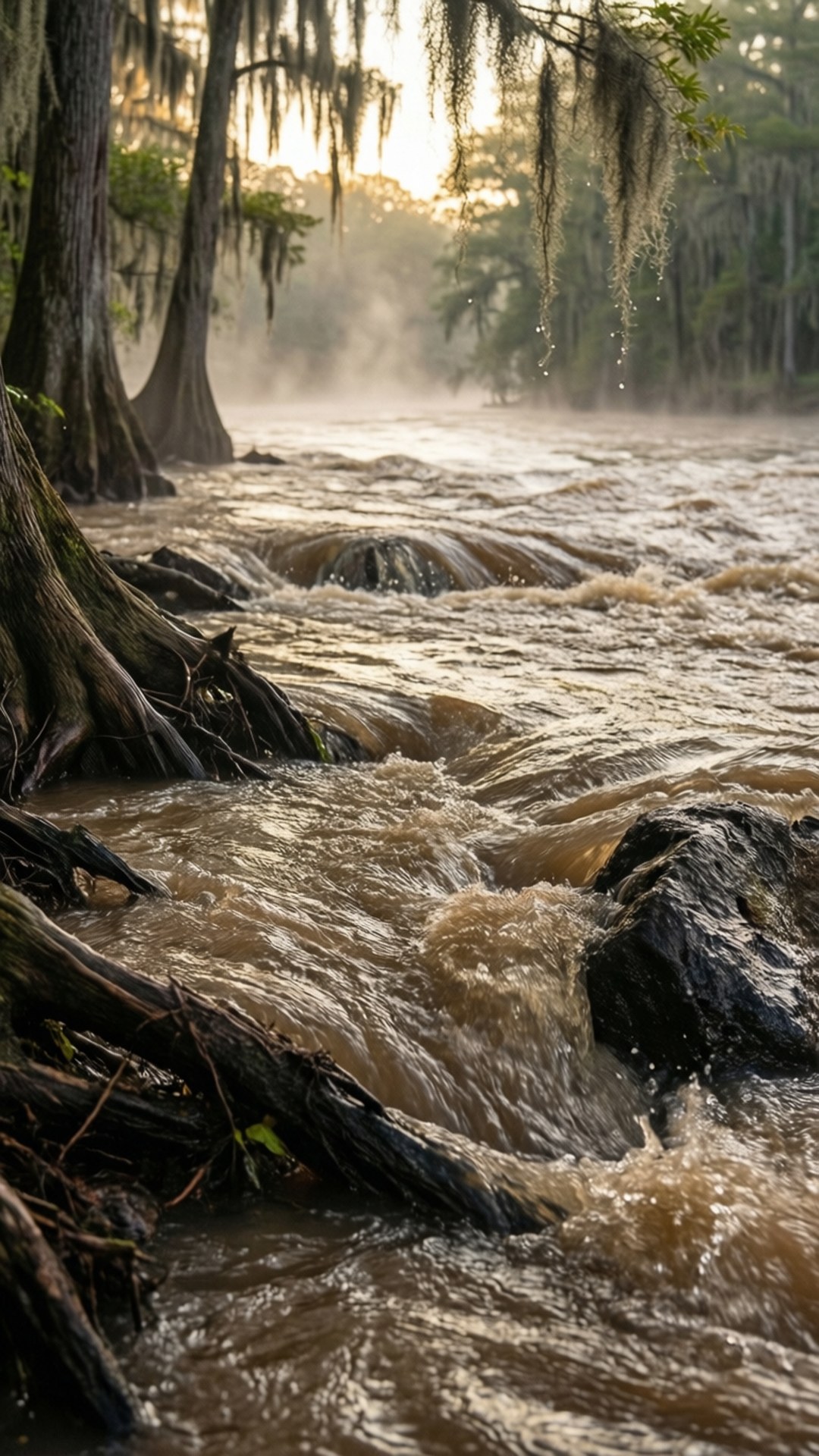 Misty Morning Banks by Wallpapers.art Studio