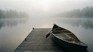 Misty Morning Dock on Saguenay