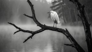 Misty Morning Egret