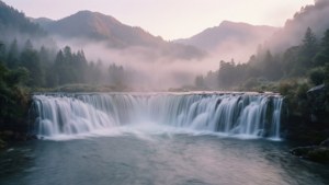 Misty Morning Falls