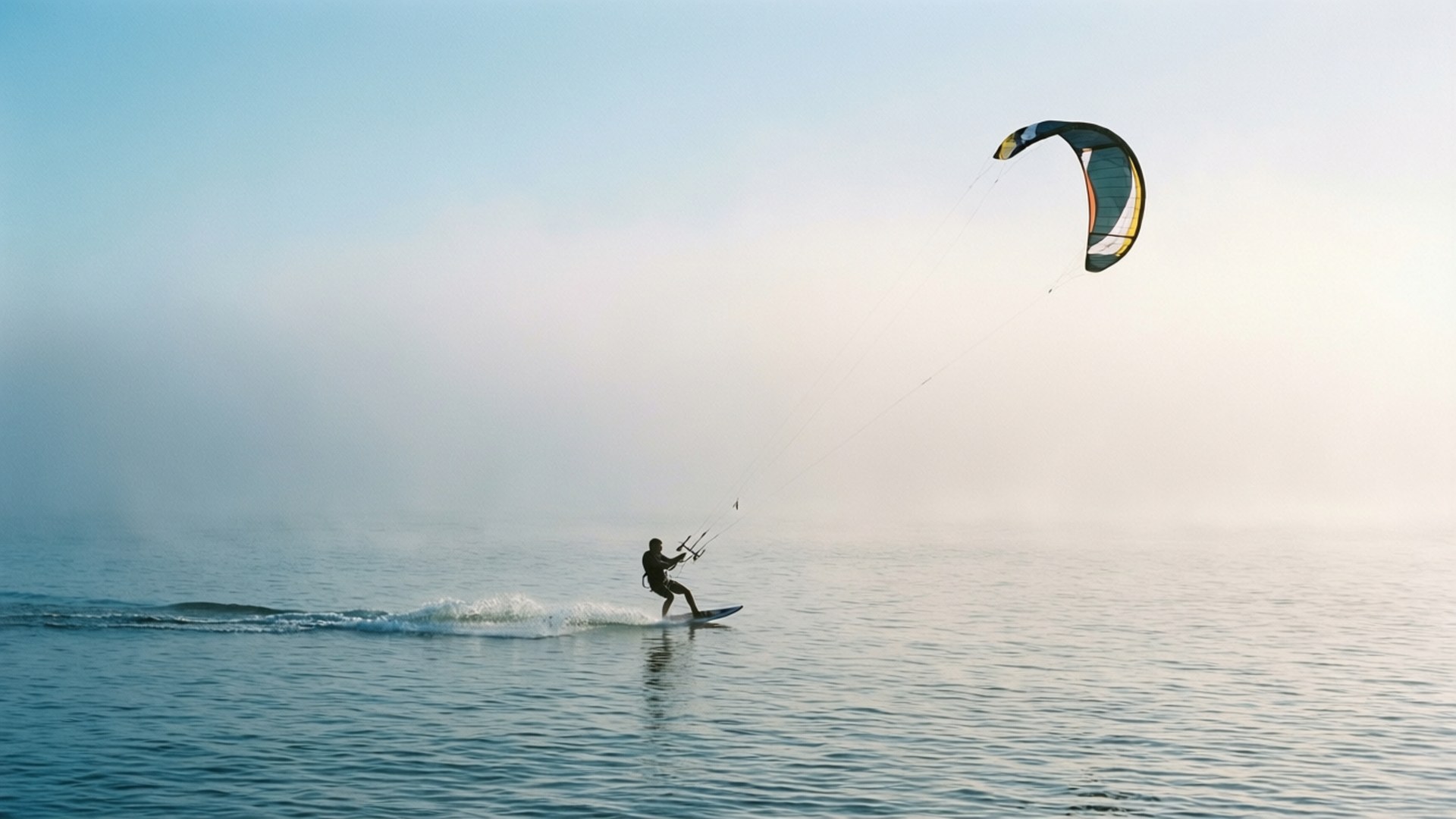 Misty Morning Glide by Wallpapers.art Studio