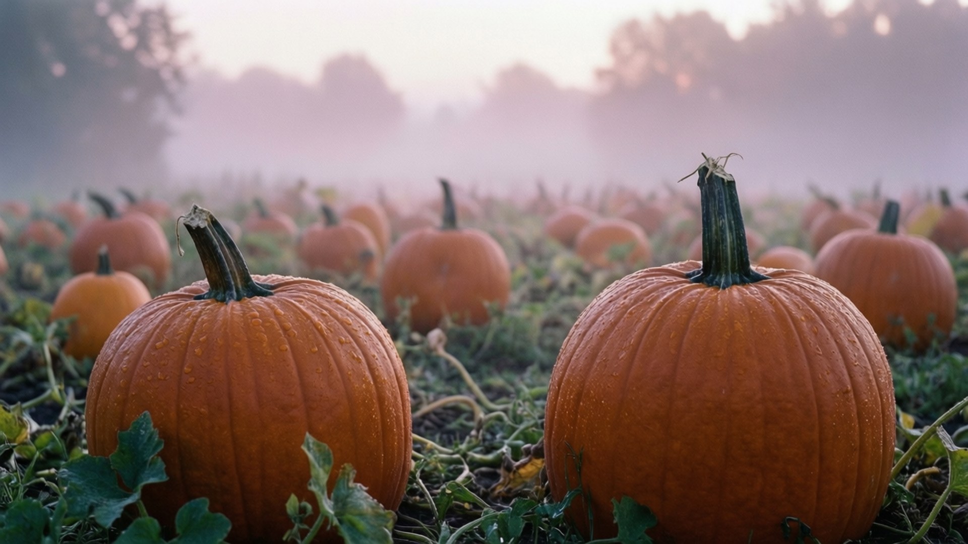 Misty Morning Harvest by Wallpapers.art Studio