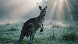 Misty Morning Kangaroo