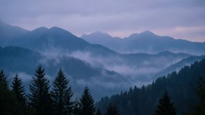Misty Mountain Dusk