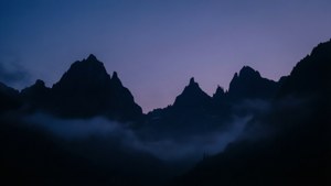 Misty Mountain Silhouette