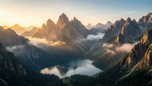 Misty Mountain Sunrise