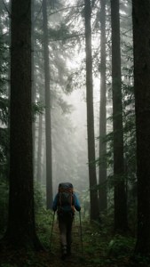 Misty Pine Forest