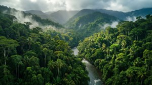 Misty Rainforest Aerial