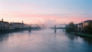 Misty River Dawn
