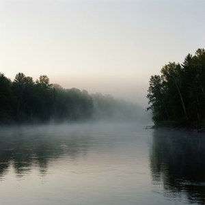 Misty River Morning