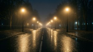 Misty Street Lamps