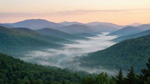 Misty Vermont Mountains