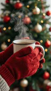 Mittens and Hot Drink
