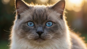 Mittens Close-Up Portrait