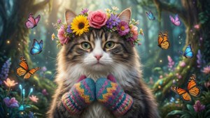 Mittens Flower Crown