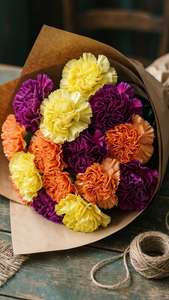 Mixed Carnation Wrap