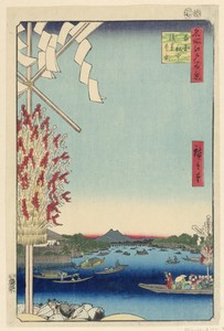 Miyato River by Great Bank of Asakusa River, No 68 from One Hundred Views of Edo (Asakusa-gawa Okawa-bata, Miyato-gawa)