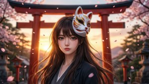 Miyo Under Torii