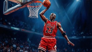 MJ Soaring Slam Dunk