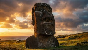 Moai at Sunset