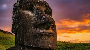 Moai at Sunset Close-Up