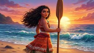 Moana Beach Sunset Clipart