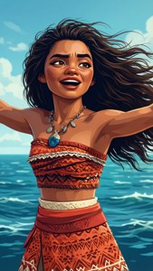 Moana Singing Clipart