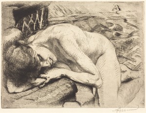 Model Asleep on the Floor (Le modèle endormi à terre)