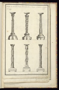 Modèles de Guéridons, Guaines, Piédouches, Vases, à l’Usage de Bâtimens et Jardins
